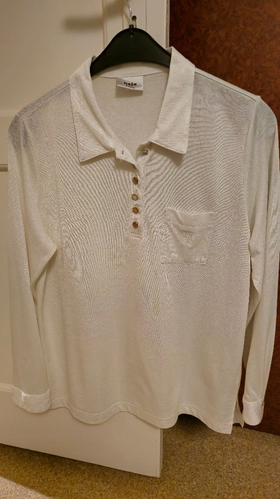 Wit shirt van Hajo Chicaro maat 44, Wit, Maat 42/44 (L), Ophalen of Verzenden, Zo goed als nieuw