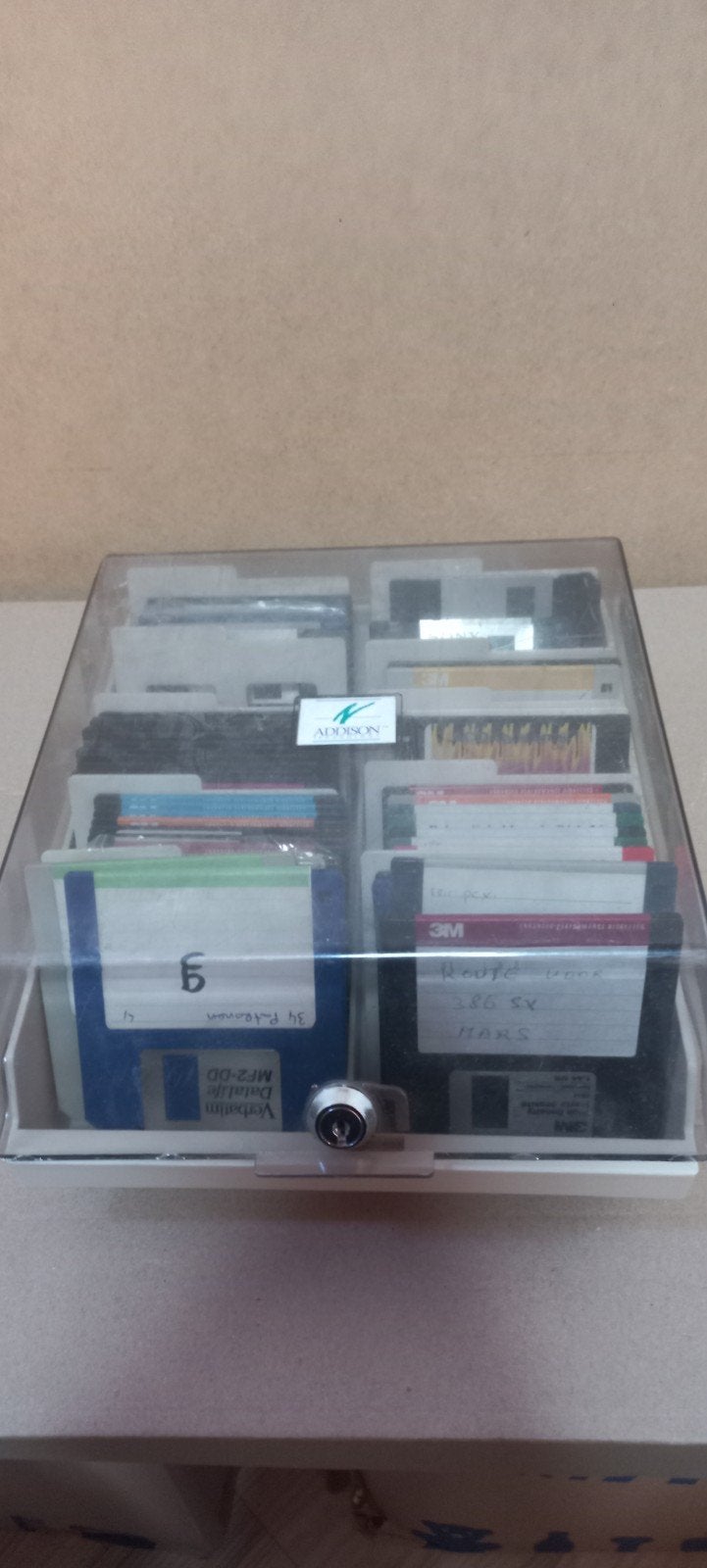 Vintage diskettebox met 3,5 inch diskettes, Ophalen of Verzenden, 3M, Verbatim