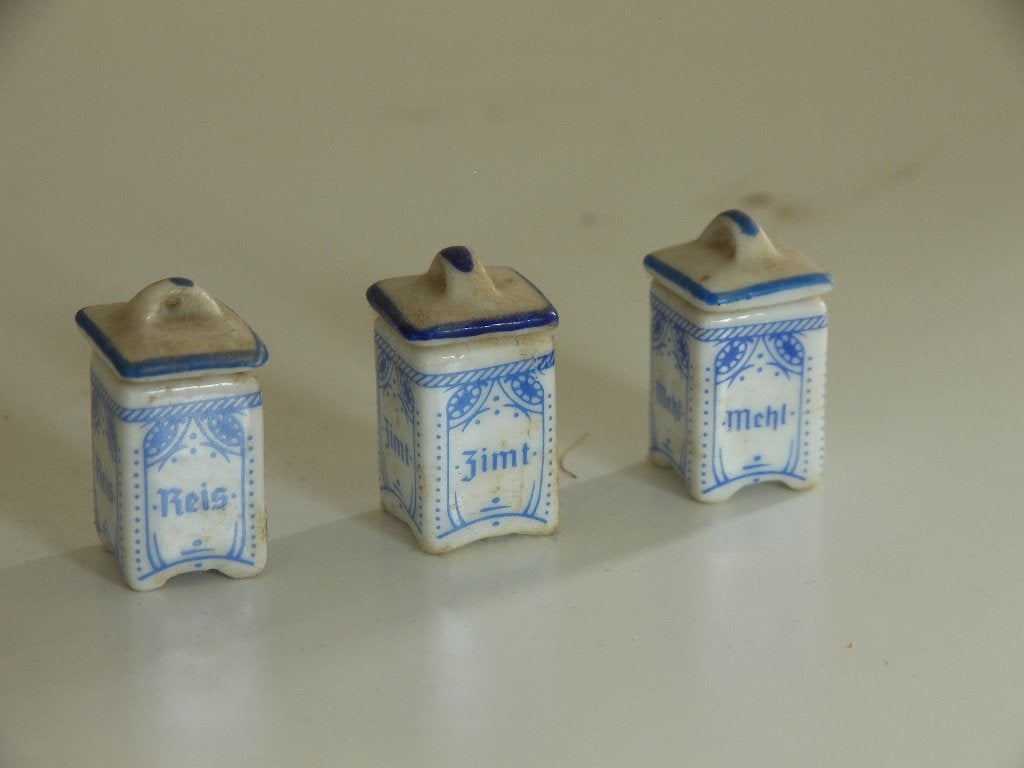 antiek speelgoed kruidenpotjes, Ophalen of Verzenden