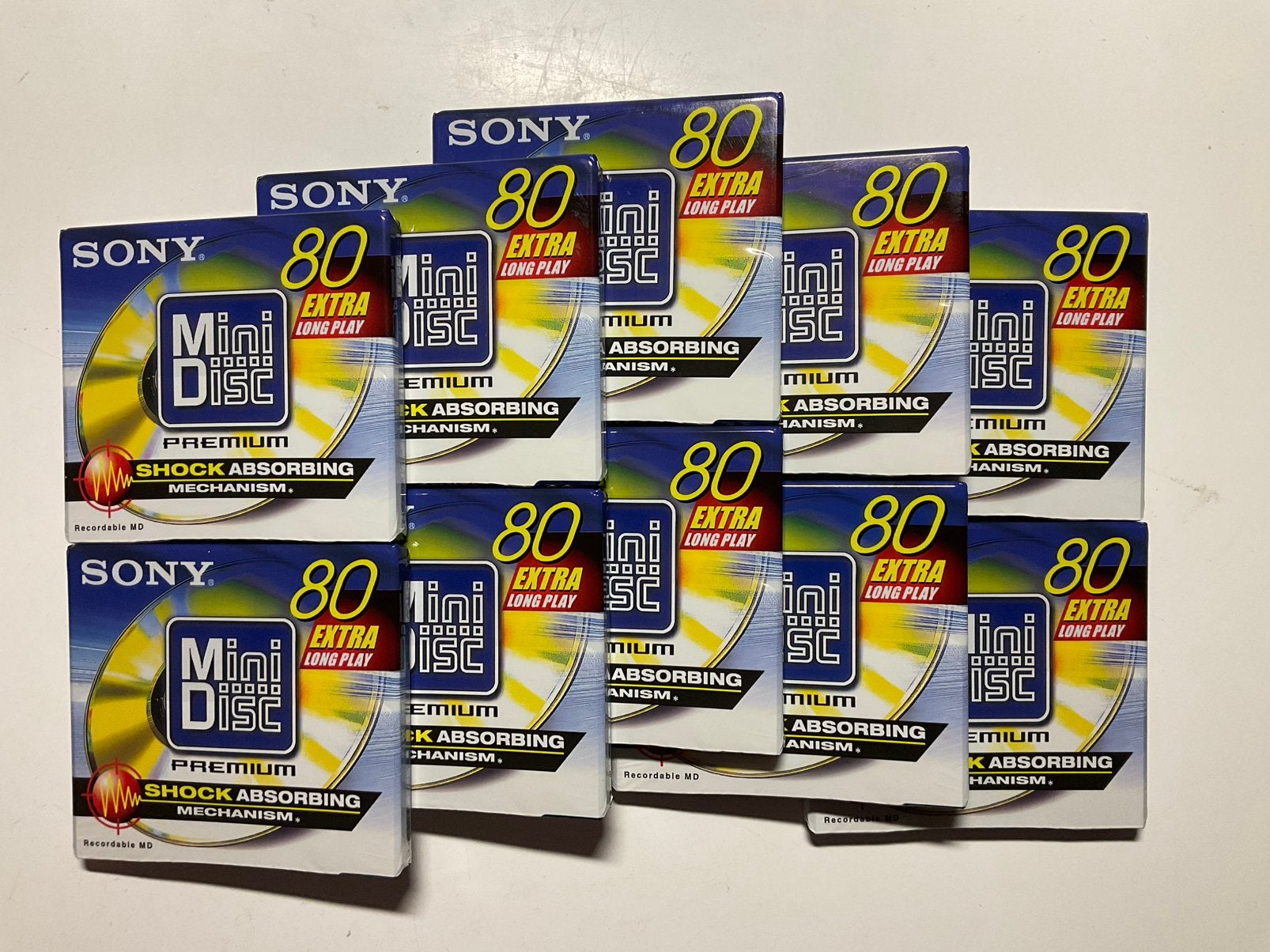 Minidisc’s  SONY PREMIUM GOLD 10X in verpakking  80 minuten, Ophalen of Verzenden