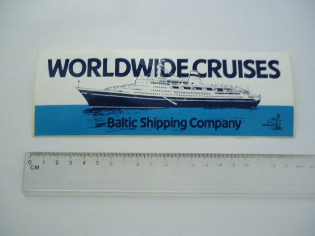sticker oud Baltic shipping company cruise schip cruiseschip, Verzamelen, Verzenden, Zo goed als nieuw, Bedrijf of Vereniging