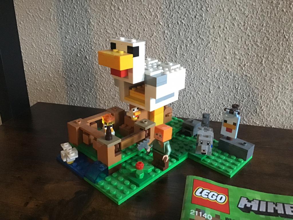 Lego minecraft 21140 kippenhok, Kinderen en Baby's, Ophalen, Zo goed als nieuw, Lego