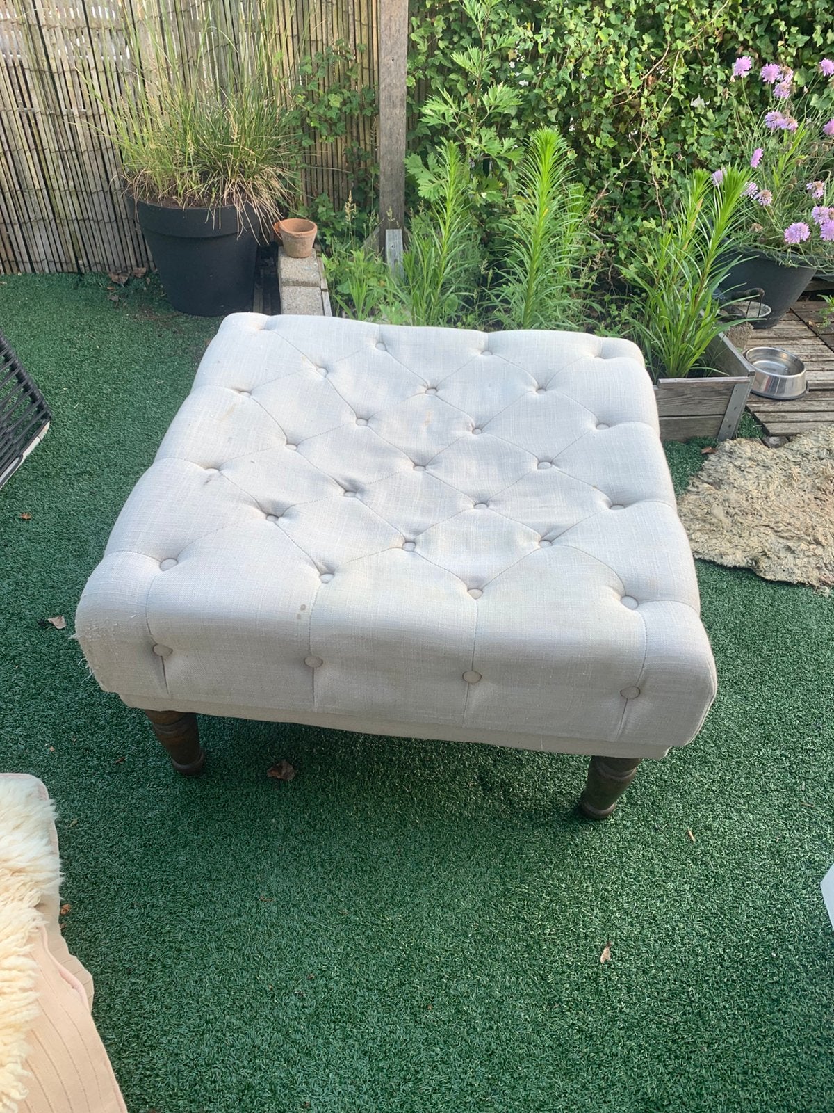 Hocker landelijk..77x77, Ophalen, Gebruikt, Vierkant, 75 tot 100 cm
