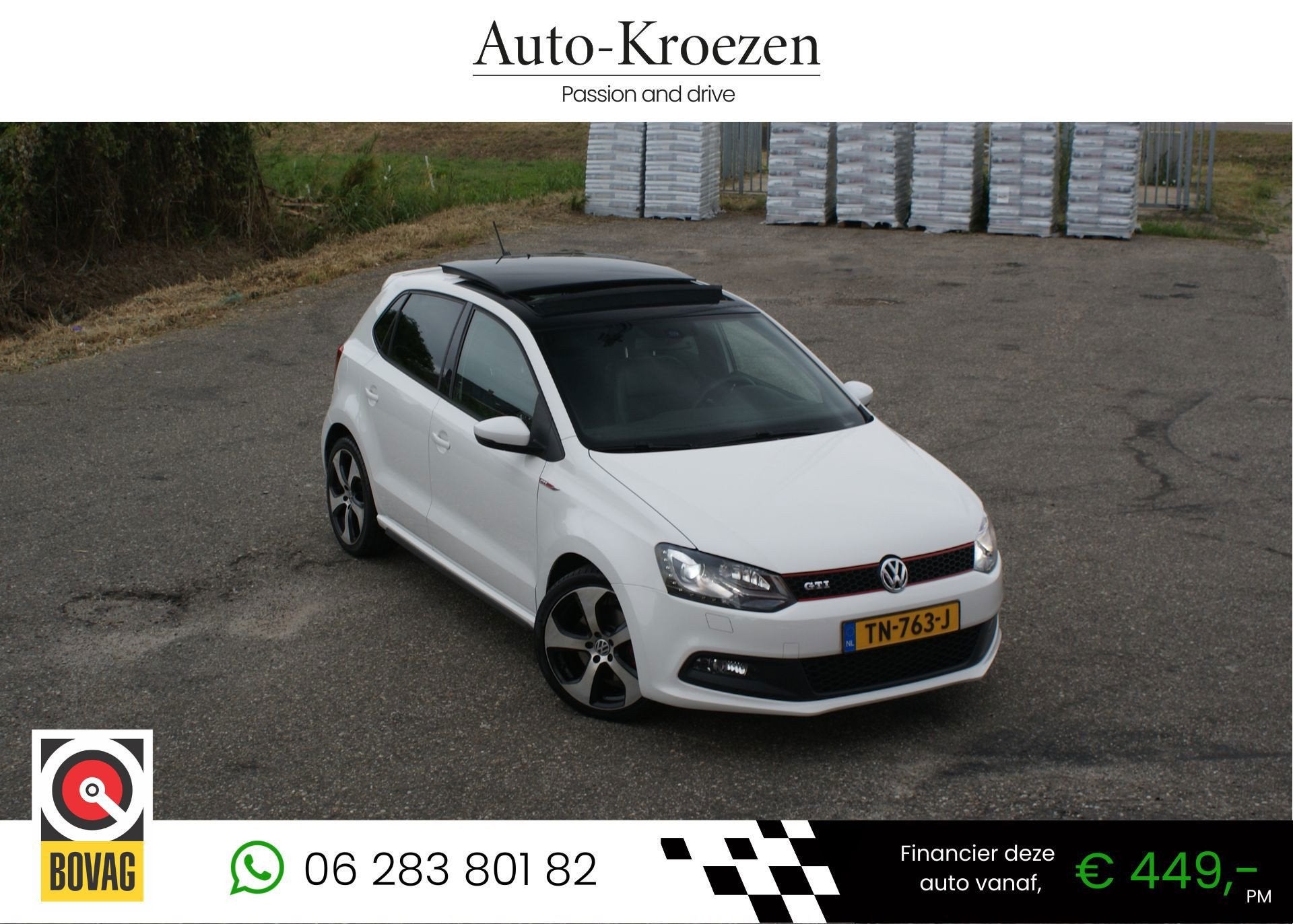Volkswagen Polo 1.4 TSI GTI | Pano | Led | DSG | Navigatie |, Euro 5, Zwart, 4 cilinders, Wit