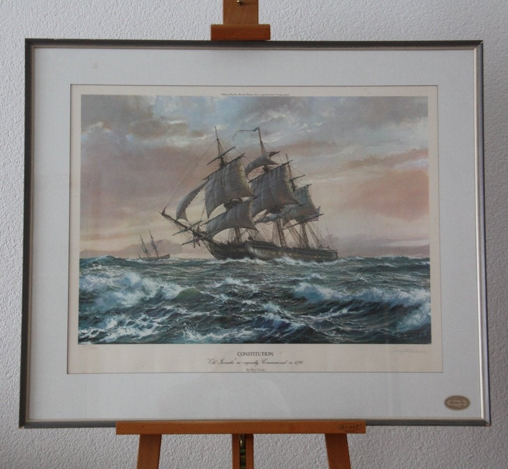 Limited litho 257/750 Roy Cross (1924) "Constitution"93x78cm, Ophalen