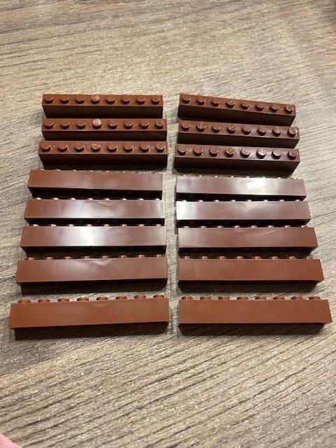 lego basis blokjes 1x8 bruin (7), Ophalen of Verzenden, Nieuw, Losse stenen, Lego