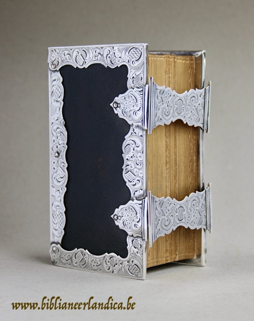 Oude BIJBEL BIBLIA STATENBIJBEL (1852) Zilver SCHOONHOVEN!, Ophalen of Verzenden, Bijbel Statenbijbel