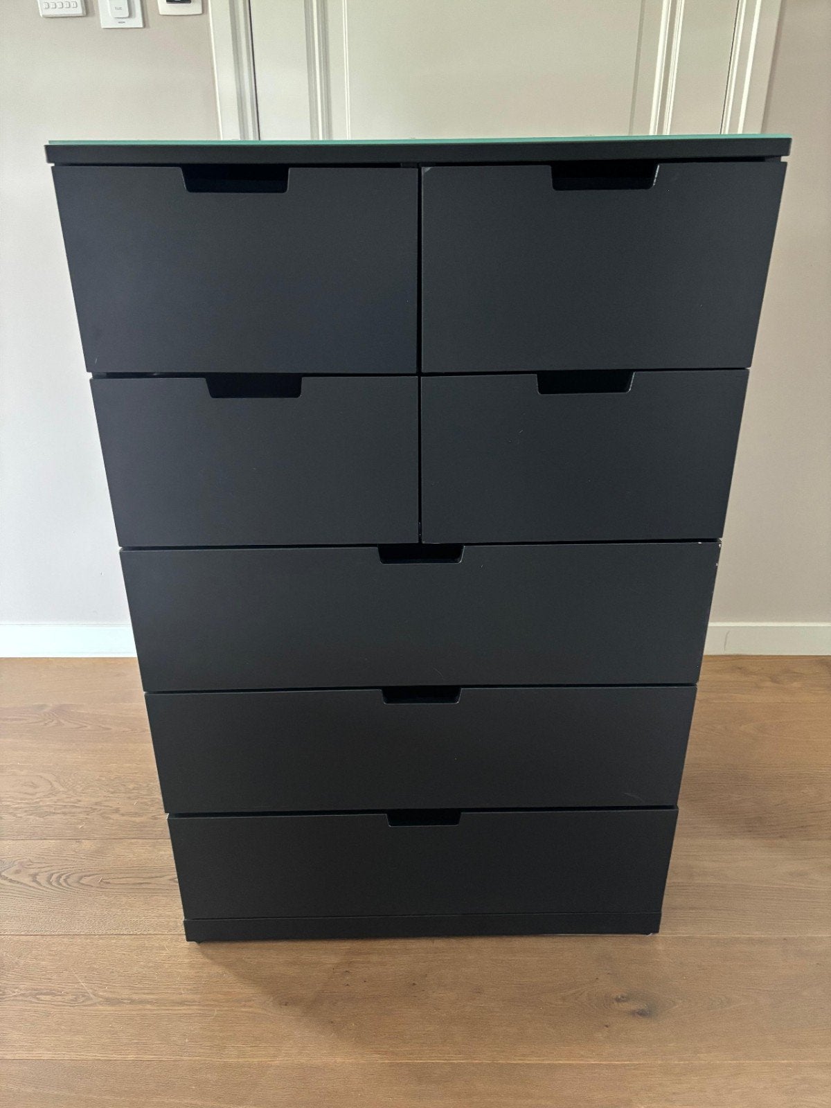 IKEA Nordli antraciet kasten inclusief glasplaat - 2 stuks, Ophalen, Gebruikt, 5 laden of meer, 100 tot 150 cm