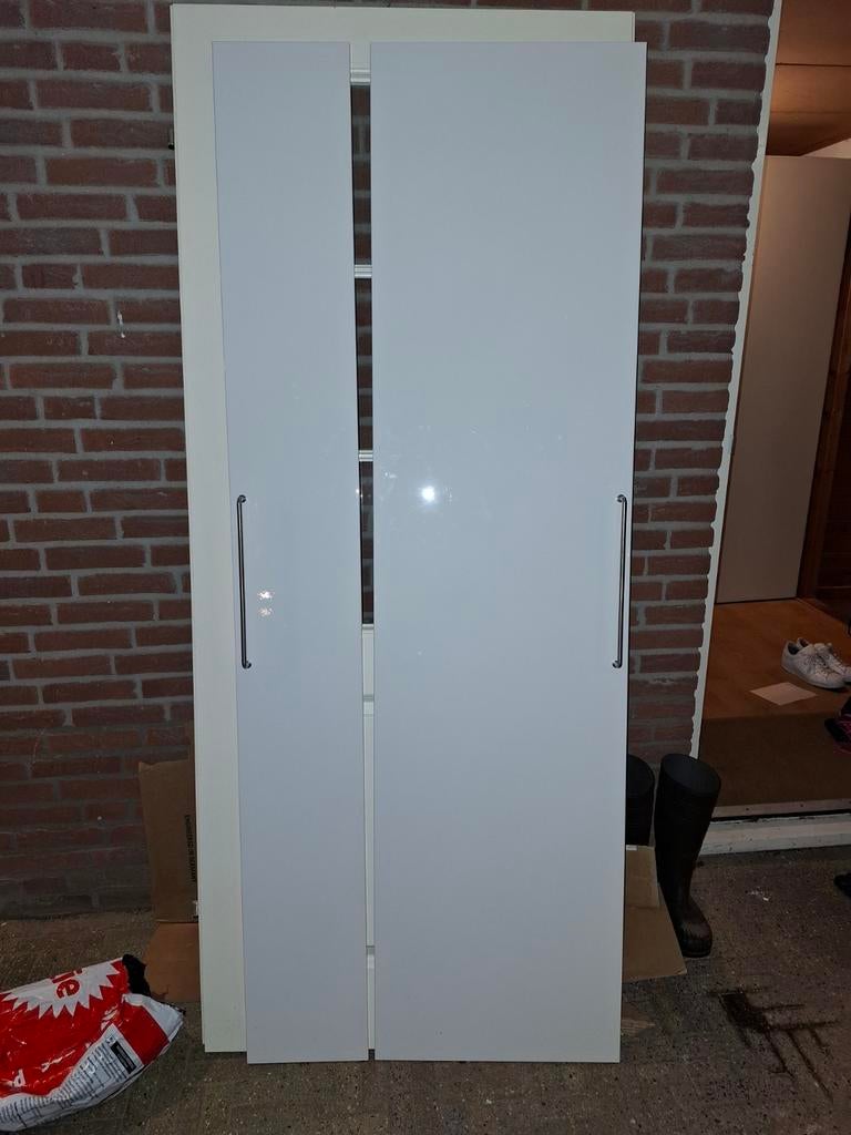 Ikea PAX kastdeuren FORSAND glanzend wit 201cm hoog, Ophalen, 50 tot 100 cm, 200 cm of meer