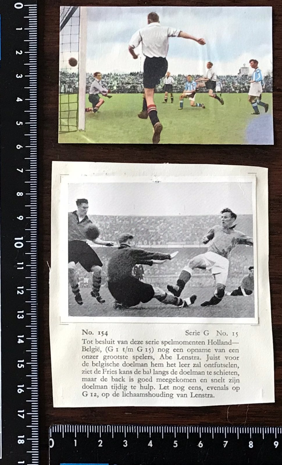 2 Oude Voetbal plaatjes van Abe Lenstra, Verzamelen, Ophalen of Verzenden, Zo goed als nieuw, Overige binnenlandse clubs, Poster, Plaatje of Sticker