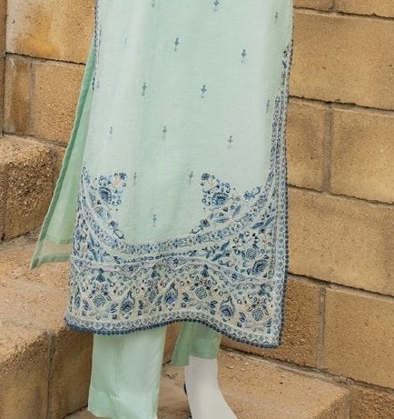 Prachtige Indiase/Pakistaanse jurk met borduurwerk, Kleding | Dames, Blauw, Maat 42/44 (L), Ophalen of Verzenden, Zo goed als nieuw