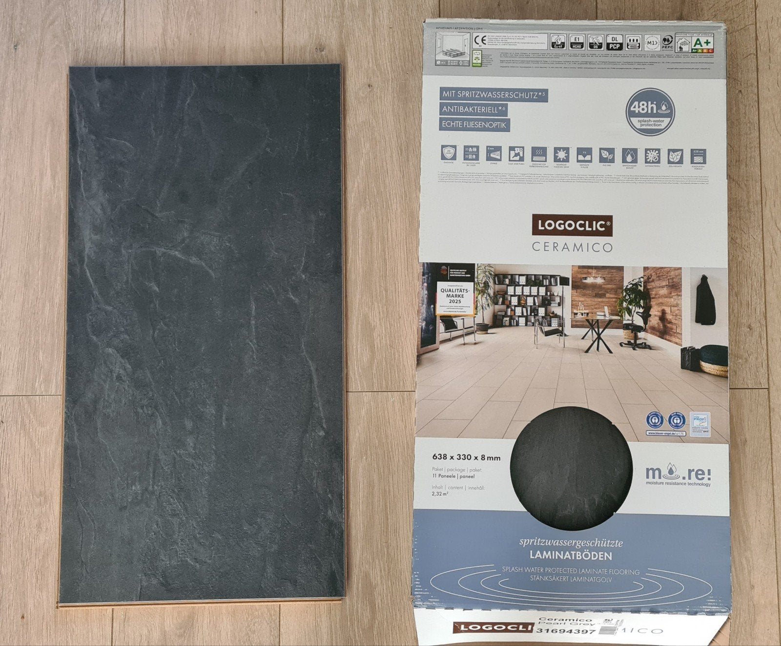 LOGOCLIC Ceramico Laminaatvloer met ondervloer, Ophalen, Overige materialen, 30 cm of meer, 50 tot 150 cm