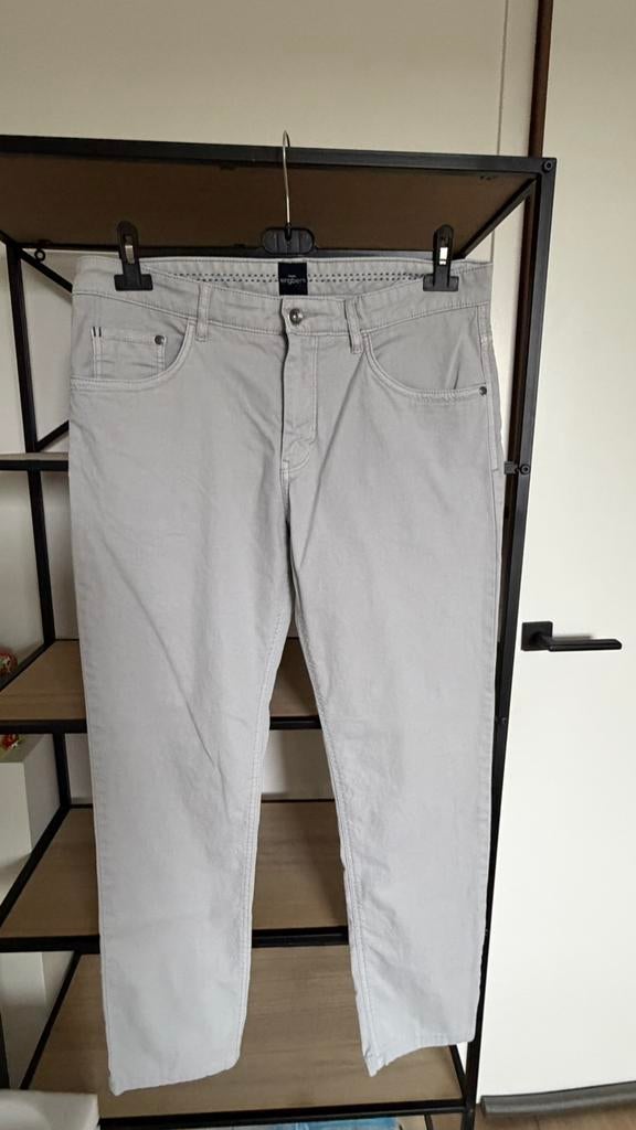 Heren 5 pocket broek Engbers 50 licht grijs, Kleding | Heren, Ophalen of Verzenden, Zo goed als nieuw, Maat 48/50 (M), Grijs