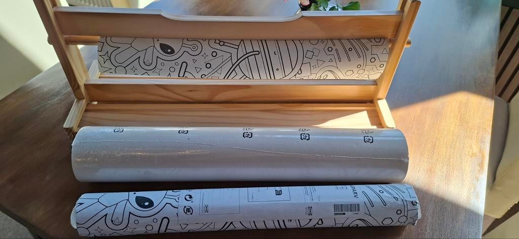 IKEA MÅLA Tekenpapierhouder met 2 rollen tekenpapier, Ophalen, Zo goed als nieuw, Knutselen