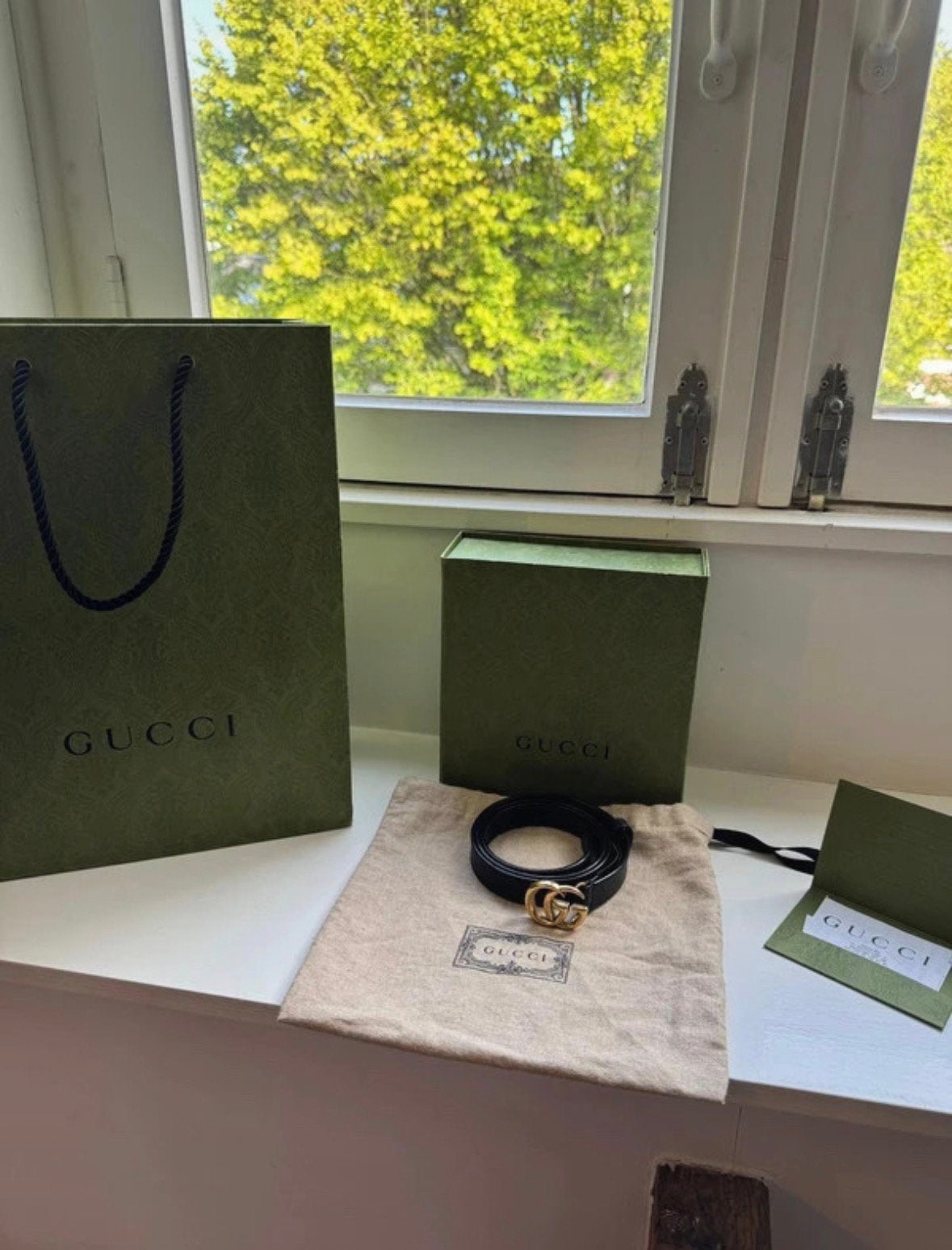 Gucci GG Marmont Leren Riem Zwart Goud - Maat 80/32, Minder dan 3 cm, 80 tot 90 cm, Tailleriem, Ophalen of Verzenden