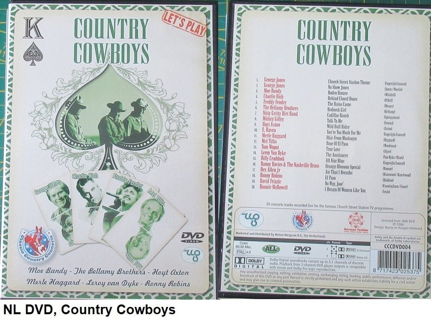super DVD, COUNTRY COWBOYS, Alle leeftijden, Ophalen of Verzenden, Zo goed als nieuw
