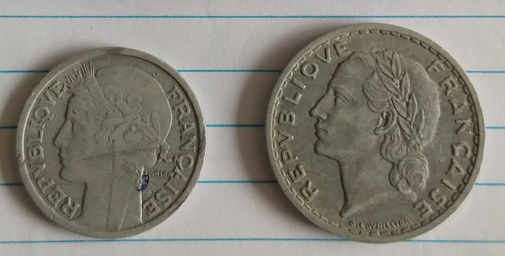 franse munten,  1949  en 1950,  volgnr 86, Ophalen of Verzenden, Frankrijk, Losse munt