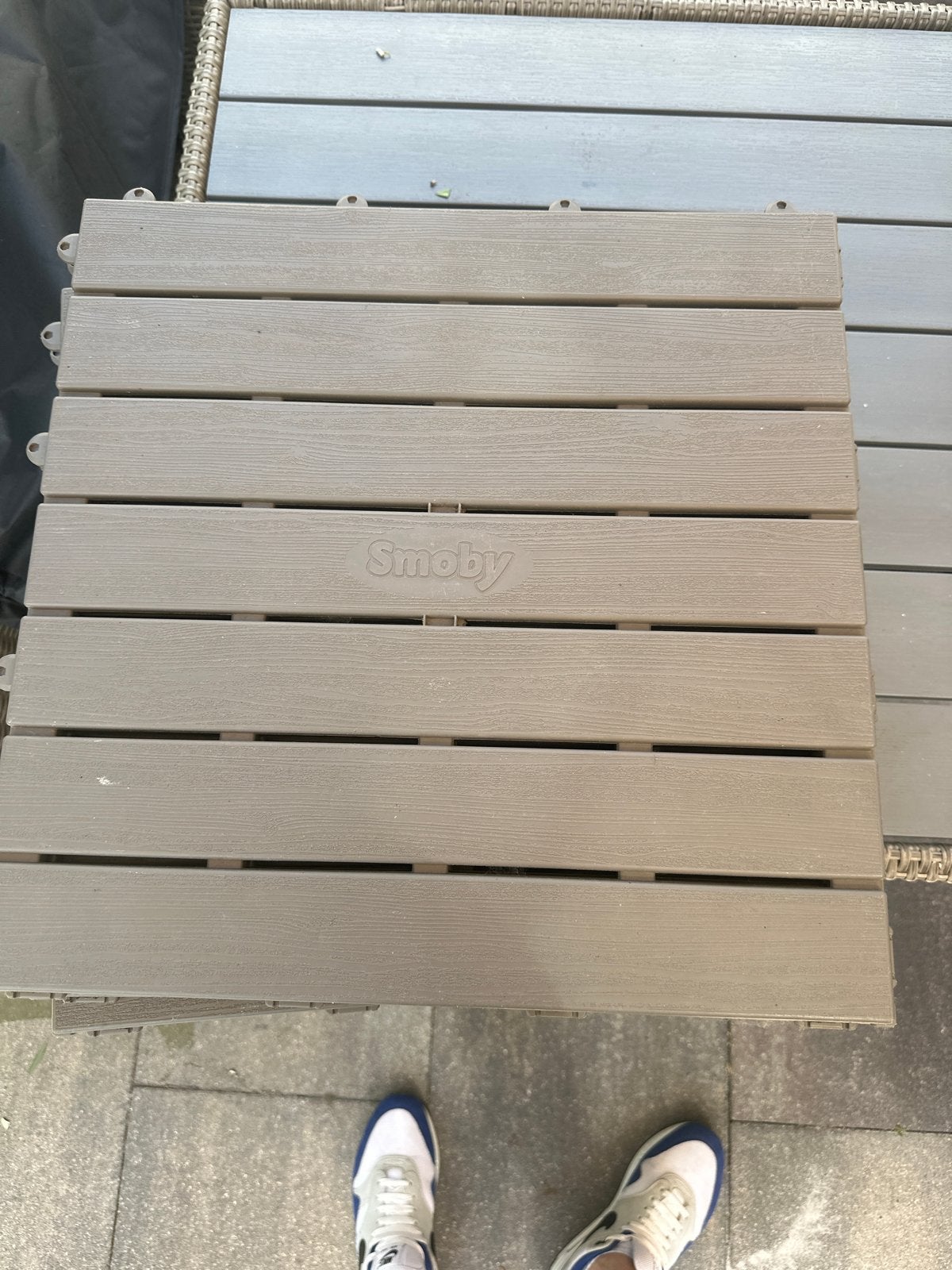Smoby Life Vloertegels 45x45cm (12 stuks) - Gerecycled Plast, Tuin en Terras, Terrasdelen en Vlonders, Zo goed als nieuw, Kunststof