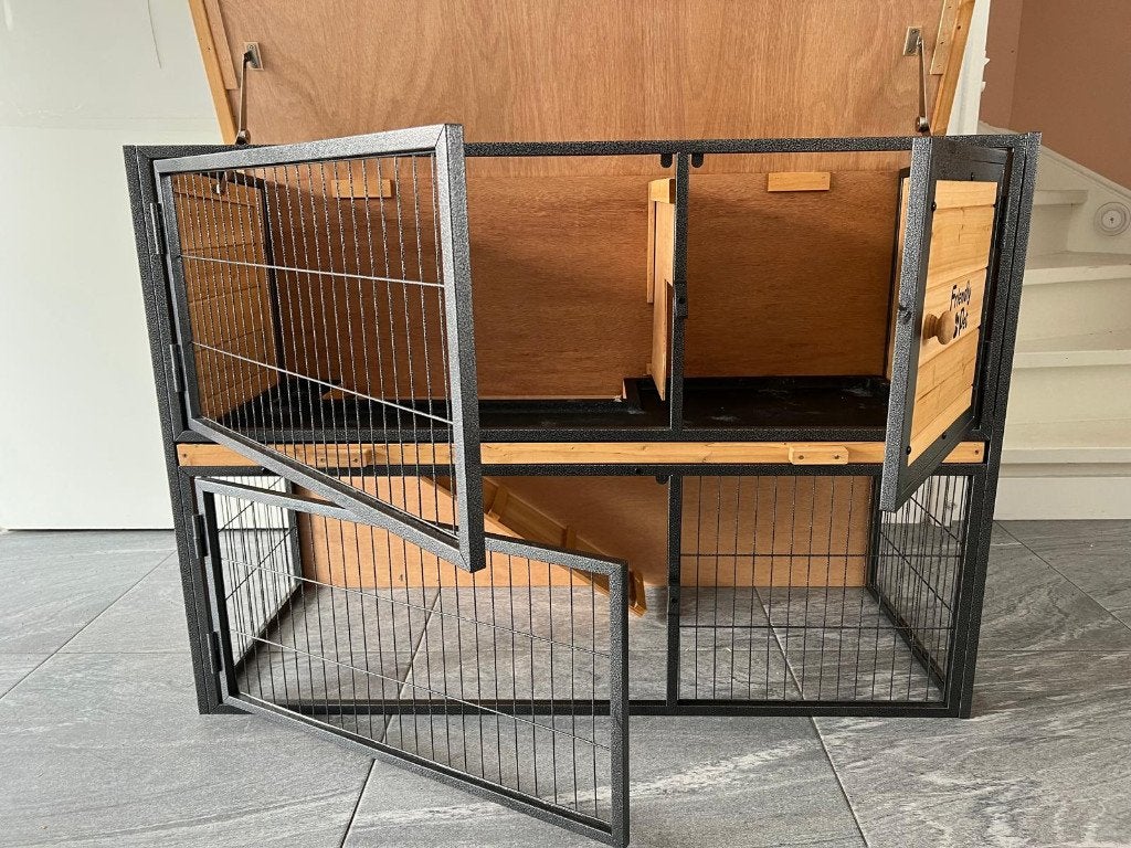 Grote en leuke konijnenkooi/cavia kooi met accessoires, Ophalen, Kooi, 60 tot 90 cm, Cavia