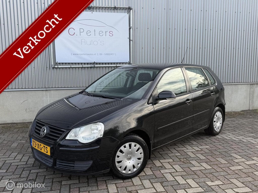 Volkswagen Polo 1.4-16V Optive 2007 / Airco / Cruisecontrol, Auto's, Voorwielaandrijving, Gebruikt, 4 cilinders, Zwart