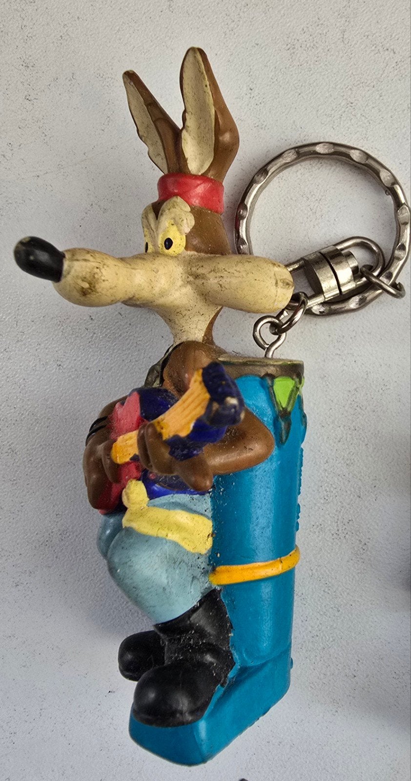 Vintage Wile E. Coyote sleutelhanger - Looney Tunes, Ophalen of Verzenden, Gebruikt, Knuffel of Figuurtje