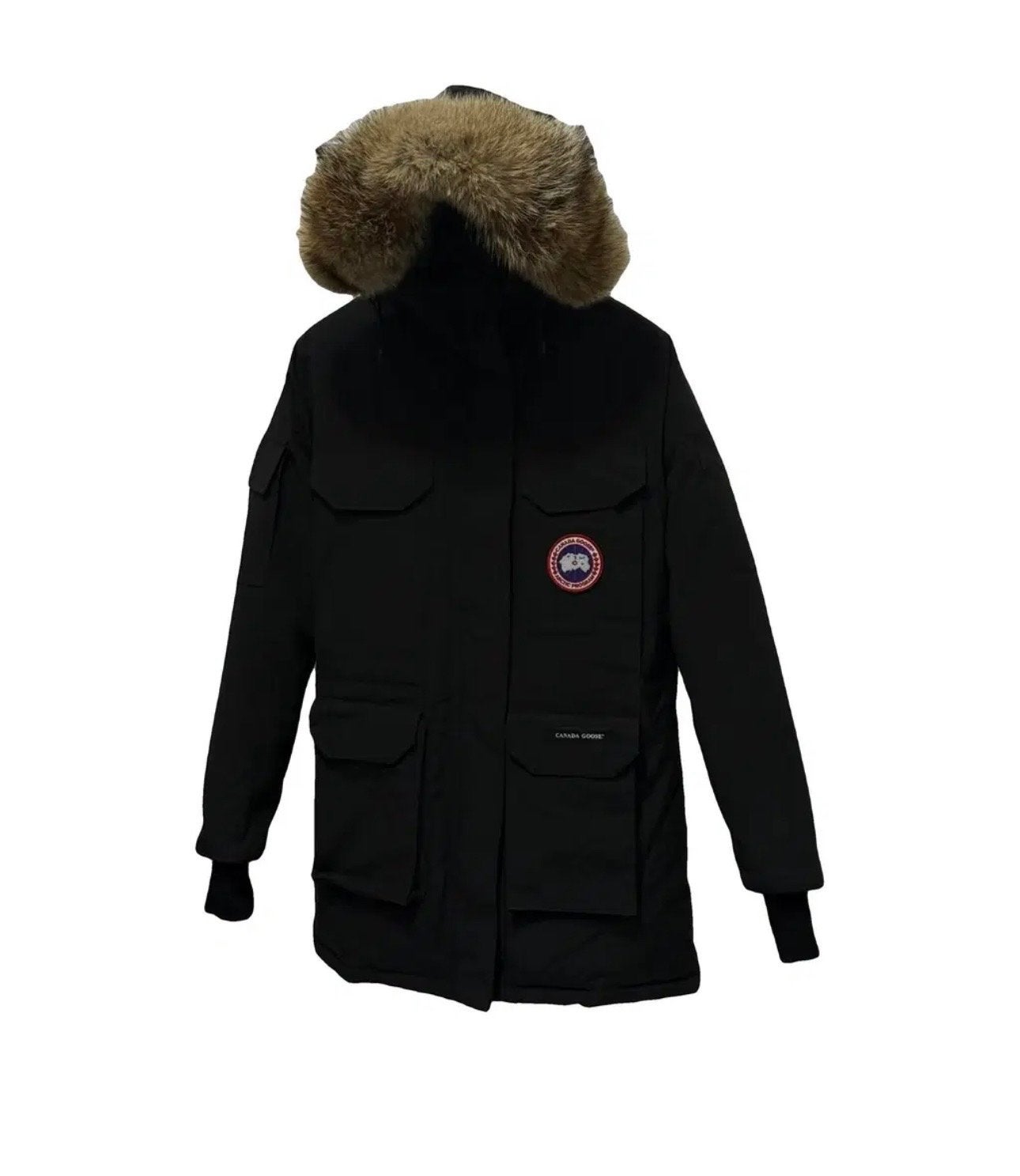 Canada Goose Expedition Parka Zwart - Maat L, Ophalen of Verzenden, Zo goed als nieuw, Maat 42/44 (L), Zwart