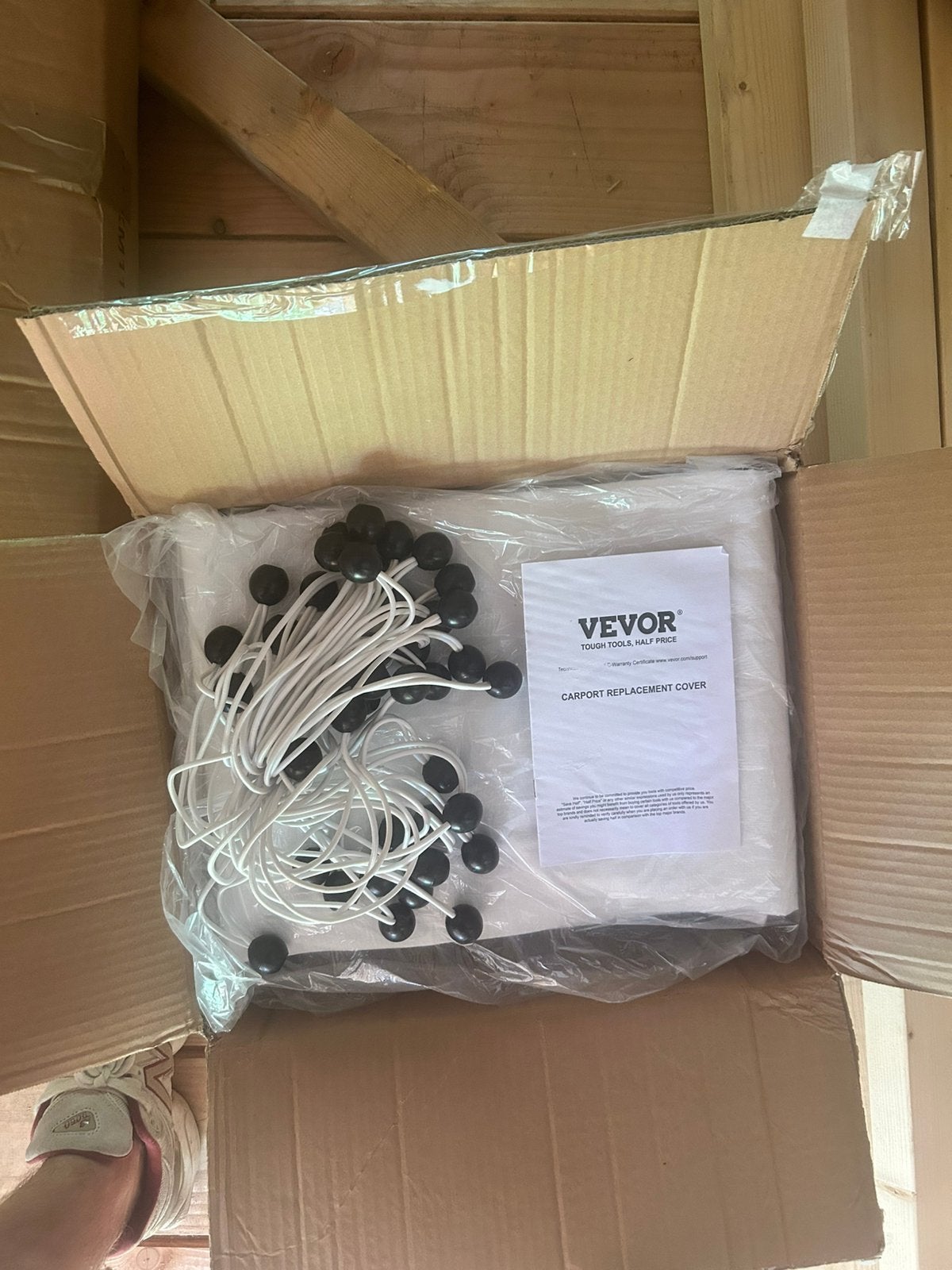 Carport Vervangzeil + Tether Balls + Elastiek - Reparatieset, Ophalen of Verzenden, Zo goed als nieuw, X, X