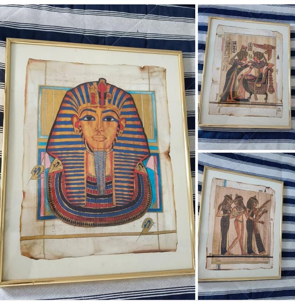 3 prachtige Egyptische schilderijtjes te koop, Ophalen