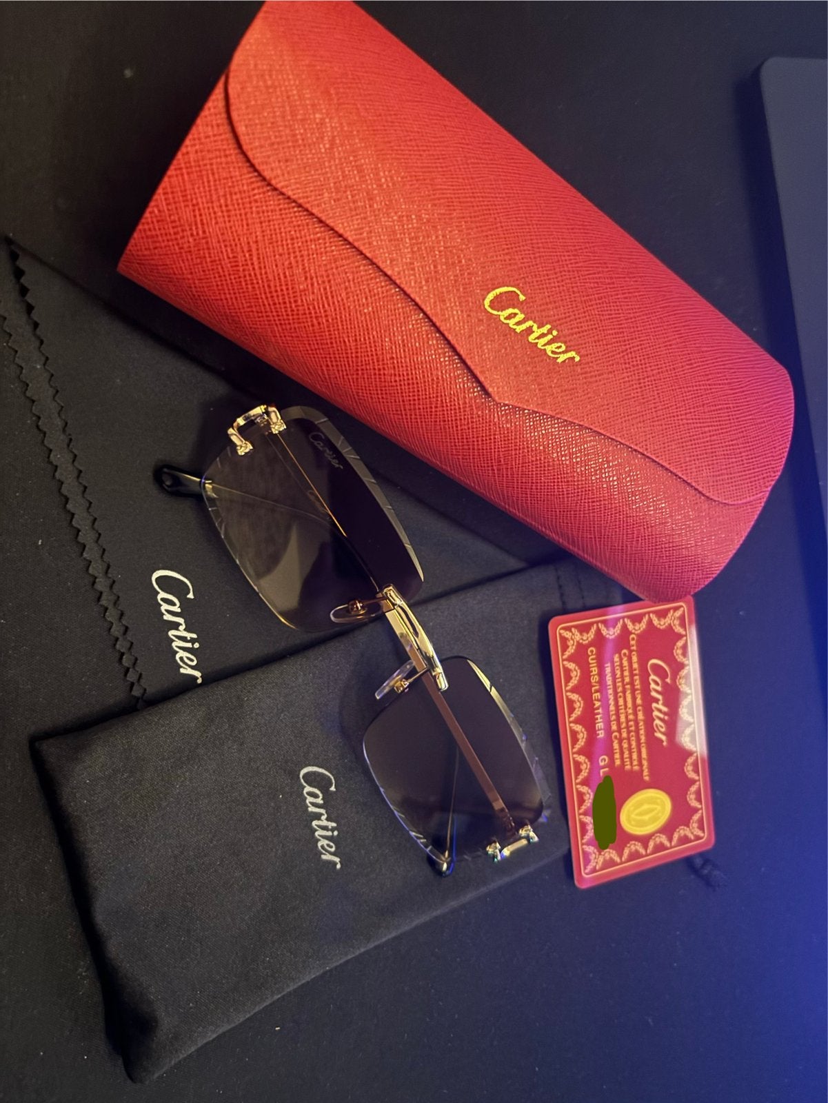 Cartier Diamond cut gold NIEUW!, Overige merken, Zonnebril, Bruin, Ophalen of Verzenden