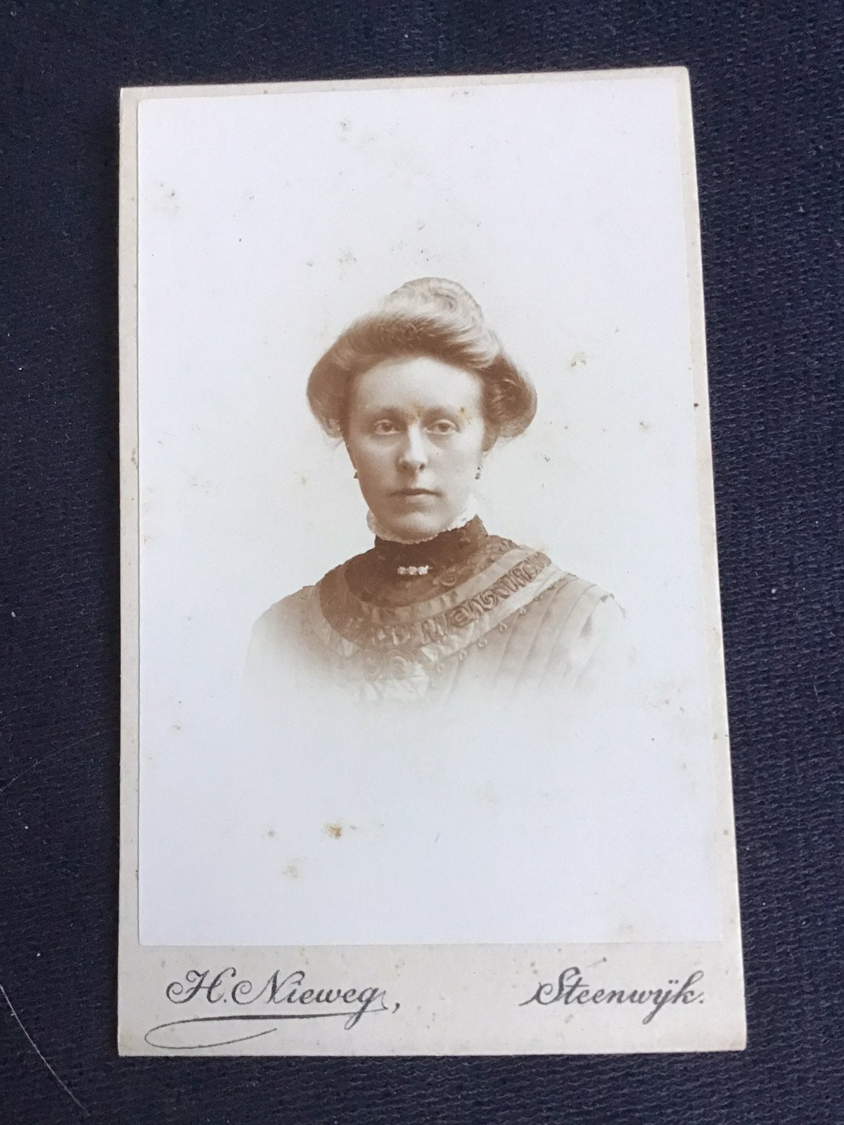CDV, Dame, H. NIEWEG, STEENWIJK, Carte de Visite, Verzenden, Voor 1940, Gebruikt, Foto