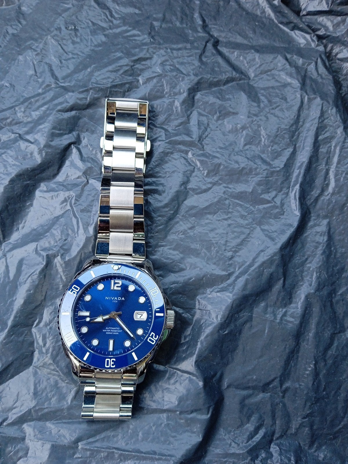 Nivada Horloge Automatic, Sieraden, Tassen en Uiterlijk, Horloges | Heren, Ophalen, Zo goed als nieuw, Leer, Overige merken