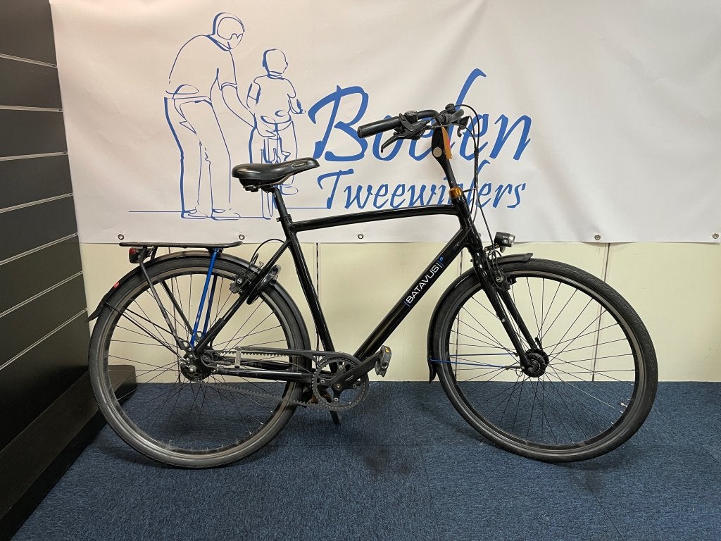 Batavus Dinsdag Exclusive 28/57 8v Alfine Grijs Belt Drive, Ophalen, Batavus, Velgrem, Versnellingen