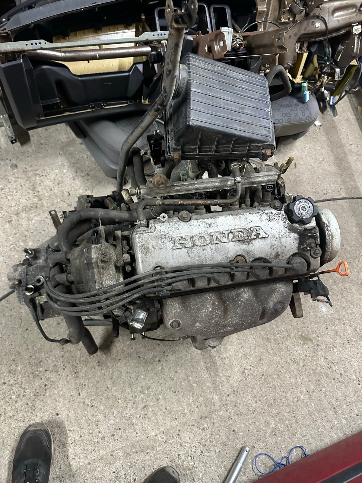Honda D14A Motorblok met Bak - Lopend Uitgebouwd, Ophalen, Gebruikt, Honda