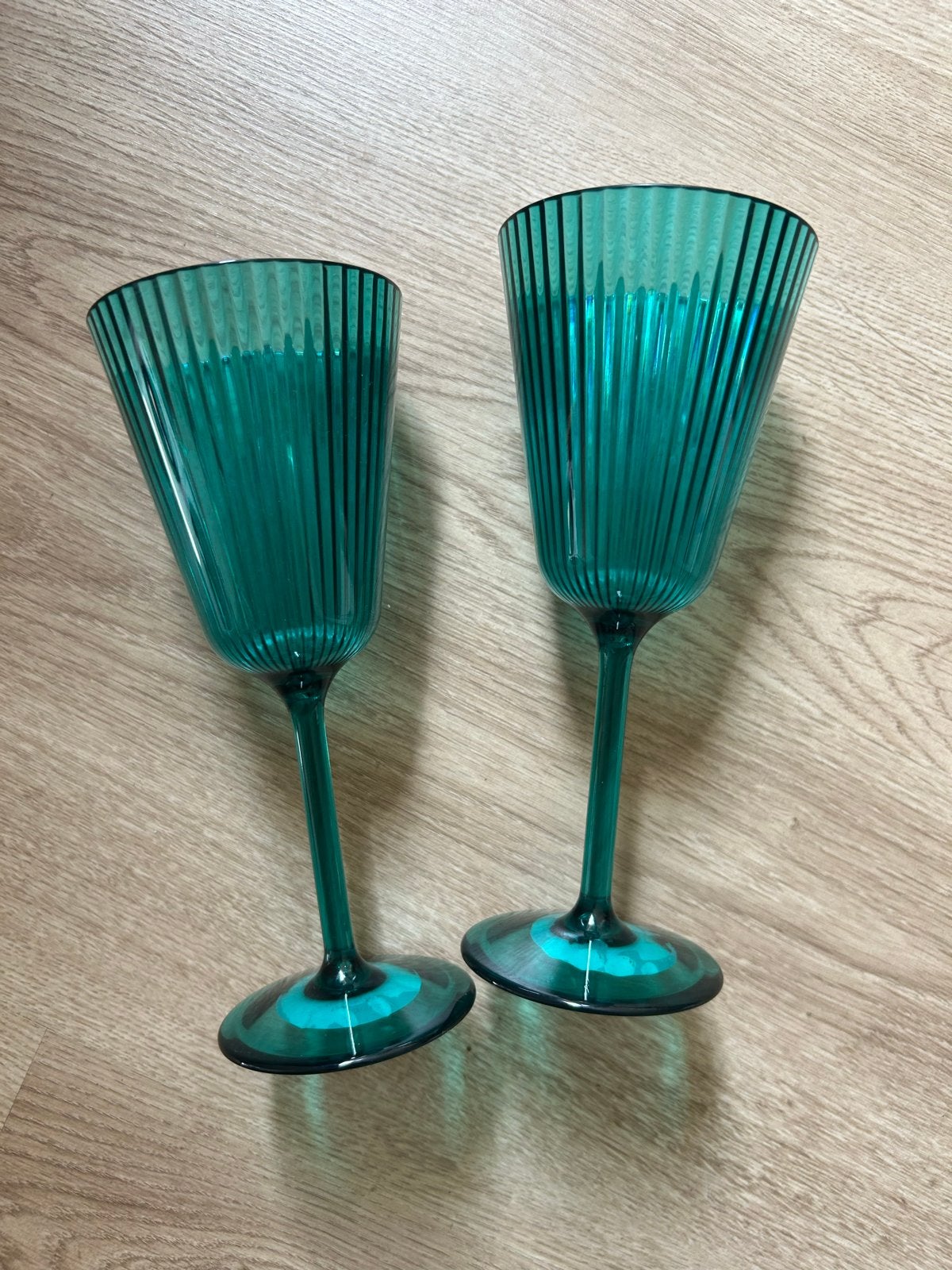 Blokker Strawberry Picnic kunststof wijnglazen groen 2 stuks, Glas of Glazen, Kunststof, Overige merken, Ophalen of Verzenden