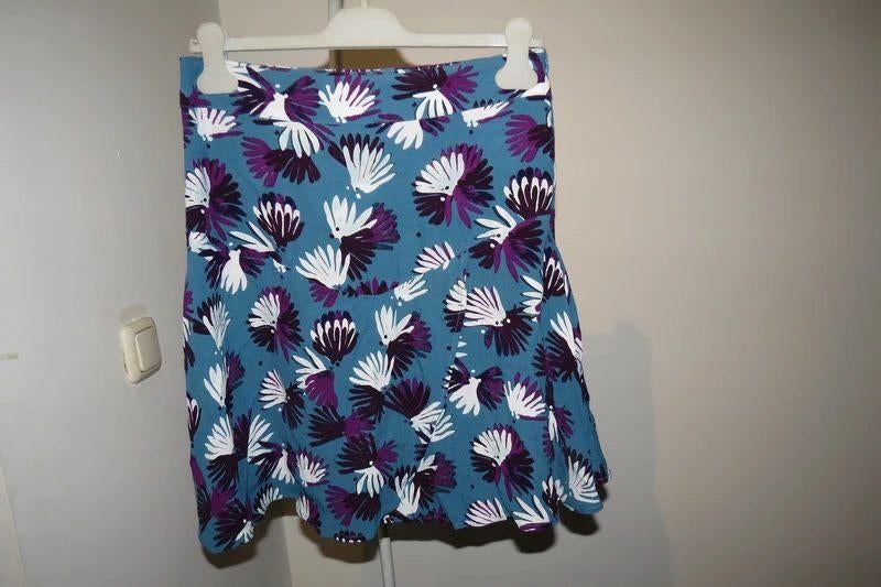 Fabienne Chapot oceaan blauwe rok aparte print S, Zo goed als nieuw, Maat 36 (S), Verzenden, Blauw