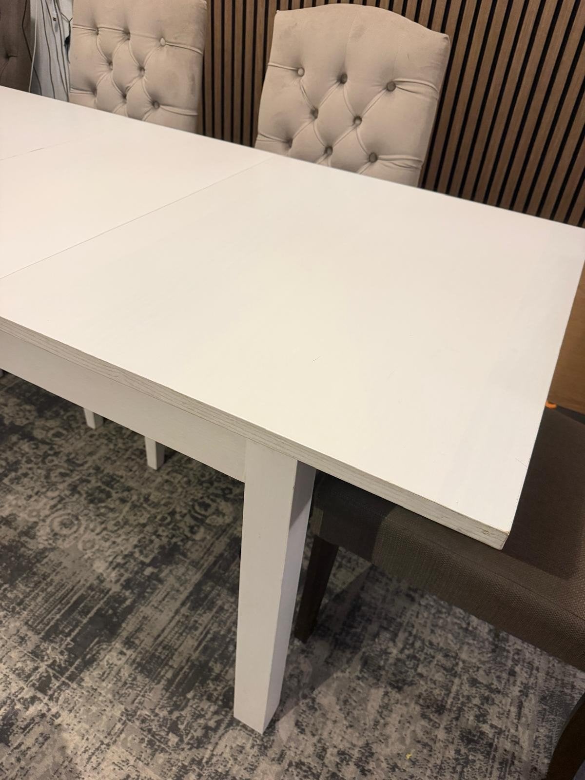 Foto 7 van witte BJURSTA uitschuifbare  ikea eettafel