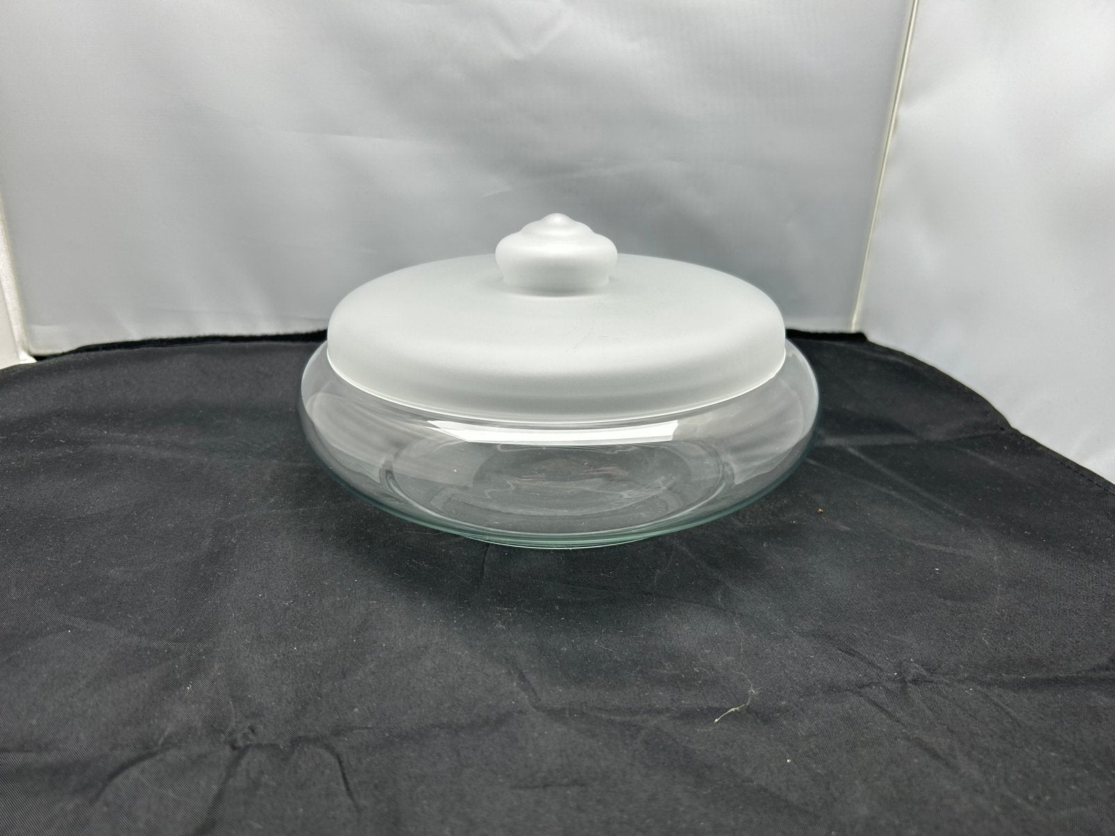 Vintage Royal Leerdam glazen koekdoos Jacques Boon 1934, Ophalen