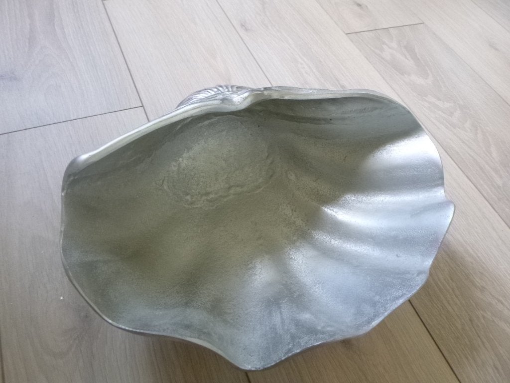 Riviera maison aluminium schelp schaal, afm. 36x28  zgan, Ophalen of Verzenden, Zo goed als nieuw, Metaal