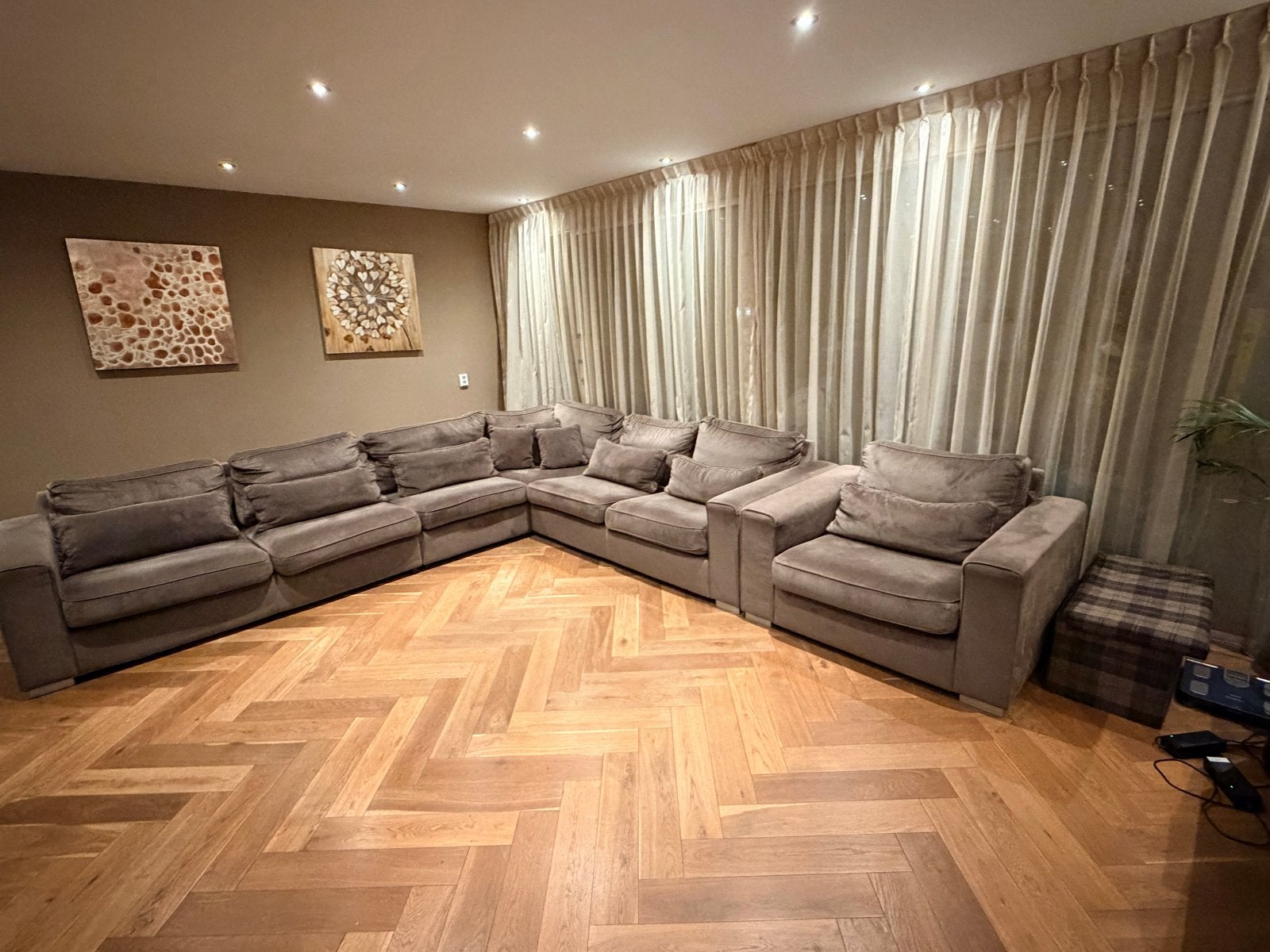 Grote Hoekbank met Losse Fauteuil - Comfortabel en Stijlvol, Huis en Inrichting, Banken | Bankstellen, Ophalen, Gebruikt, 100 tot 125 cm
