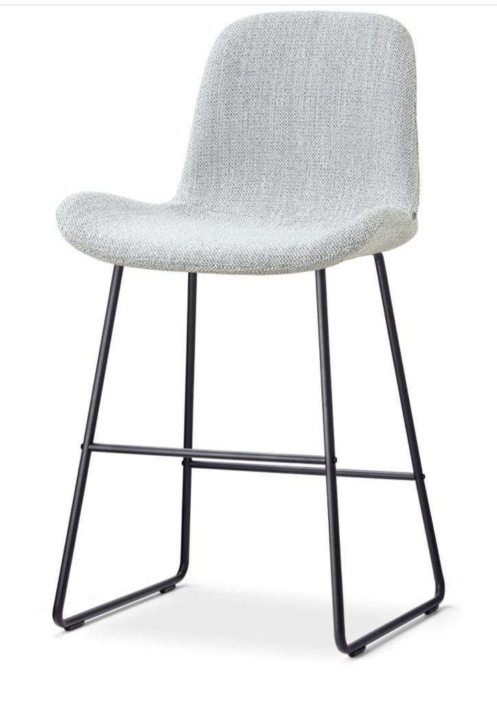 Set van 3 nieuwe Nolon barkrukken - Grijs/Zwart, Met voetsteun, 60 tot 90 cm, Nieuw, Ophalen of Verzenden