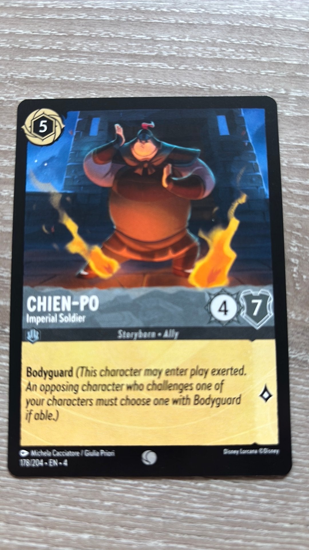 Disney Lorcana Chien-Po imperial soldier 178-204 4URS nonfoi, Ophalen of Verzenden, Zo goed als nieuw