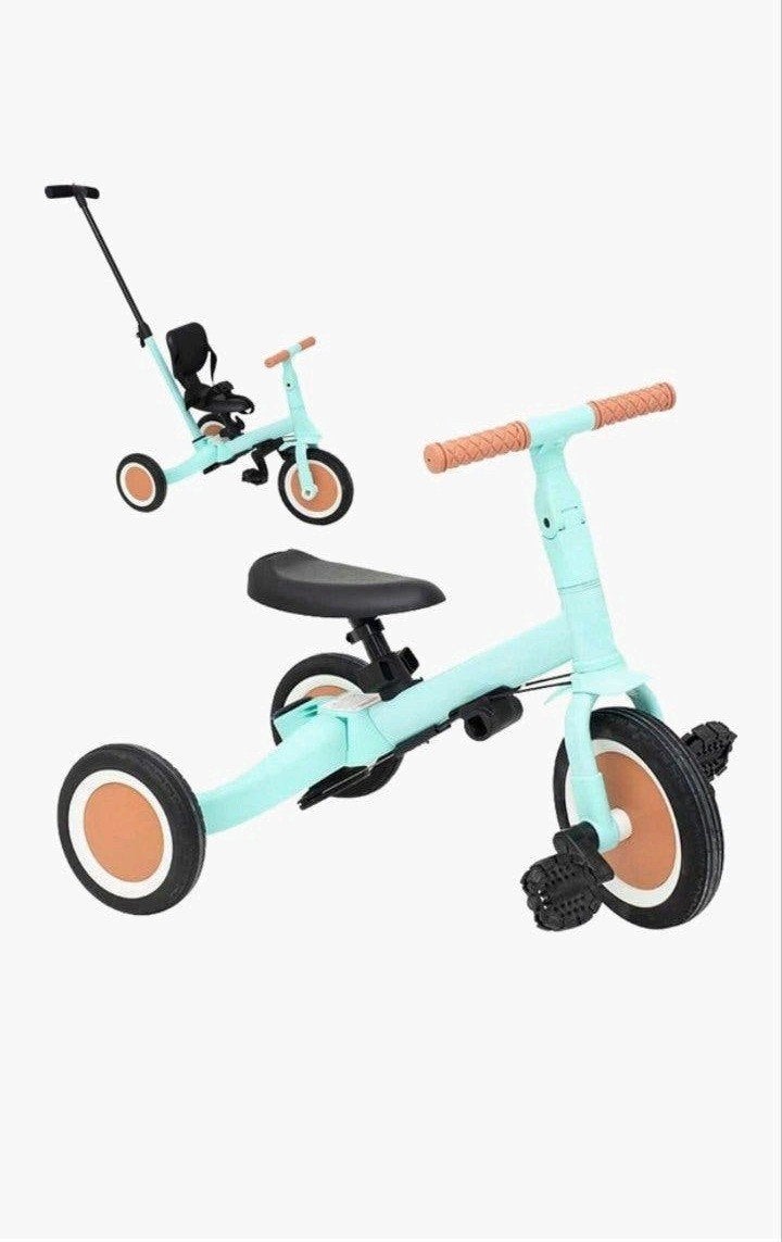 Olmitos Gyro 5 in 1 Kinderfiets met duwstang en mandje, Verstelbare zitting, Ophalen of Verzenden, Zo goed als nieuw, Onbekend