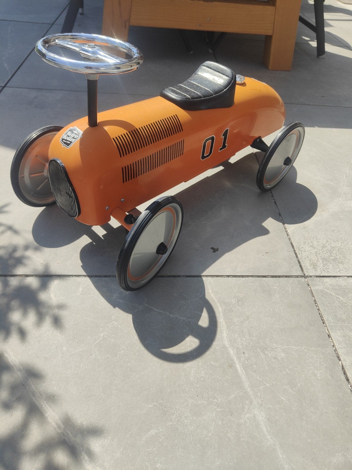 Retro Loopauto Oranje - Klassiek Speelplezier voor Kinderen, Ophalen, Gebruikt, Loopvoertuig