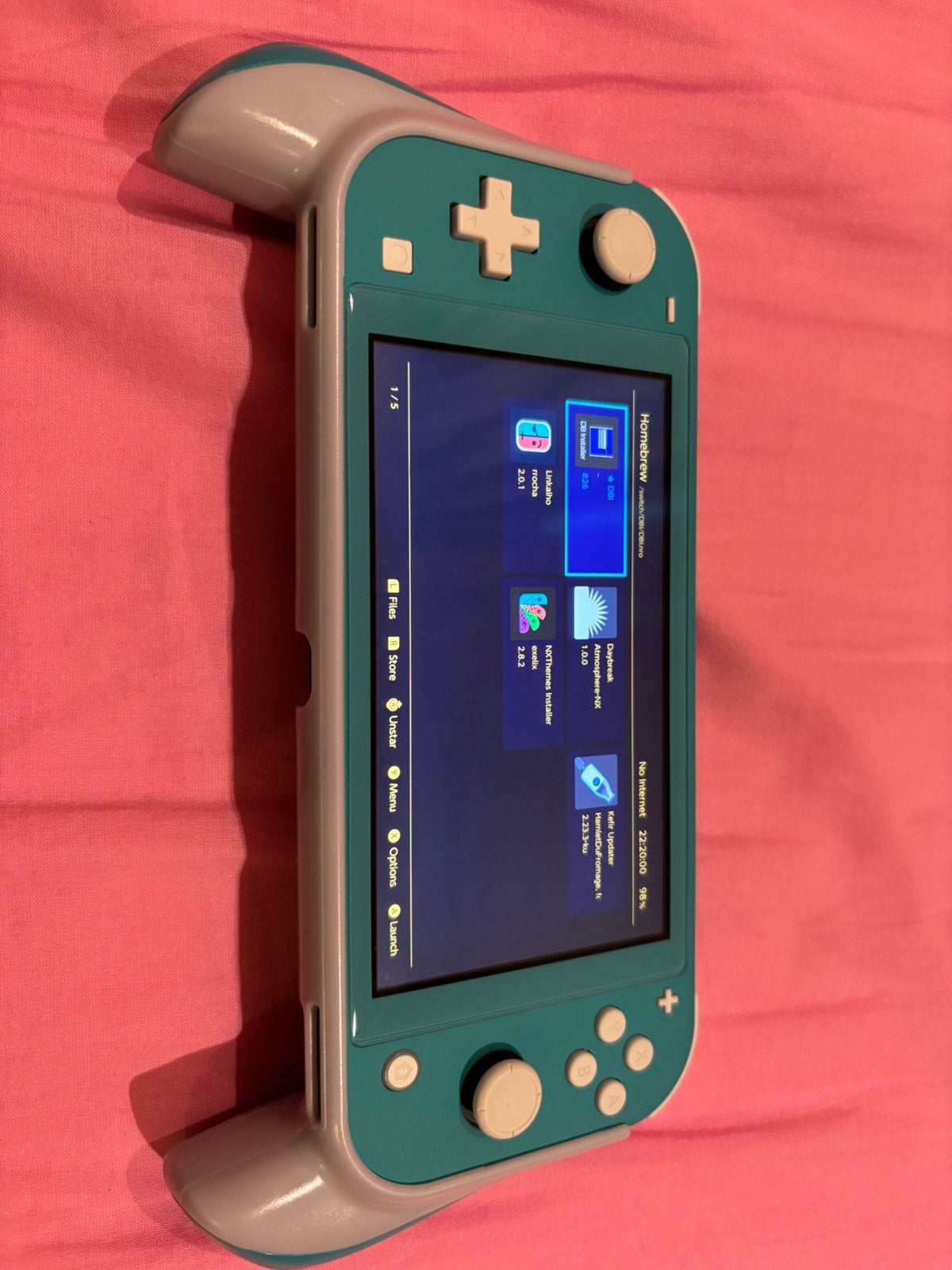 Nintendo Switch Lite Turquoise – Modded – 256GB – Compleet, Ophalen of Verzenden, Turquoise, Zo goed als nieuw