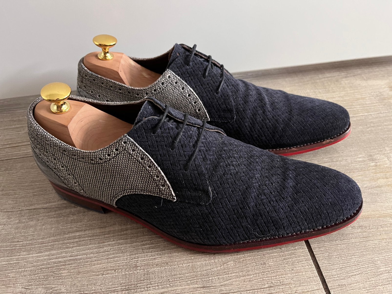 Floris van Bommel herenschoenen maat 8 / 42, Floris van Bommel, Blauw, Floris van Bommel, Ophalen of Verzenden