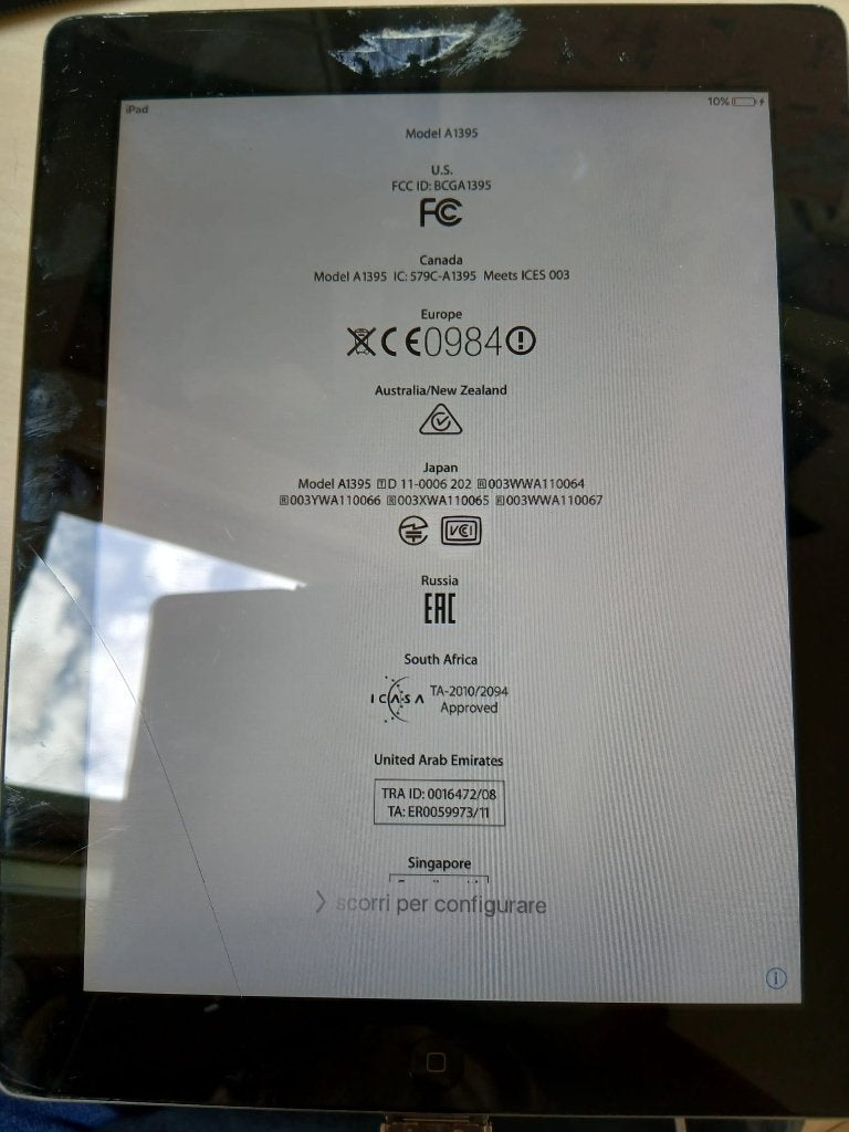 Oude iPad (Model A1395) - Geluid defect, schermbarst, Computers en Software, 10 inch, Gebruikt, 32 GB, Apple iPad