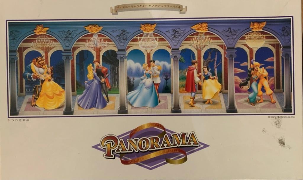 Disney puzzel 950 stukjes Panorama Tenyo Japan prinsessen, Ophalen of Verzenden, 500 t/m 1500 stukjes, Nieuw, Legpuzzel