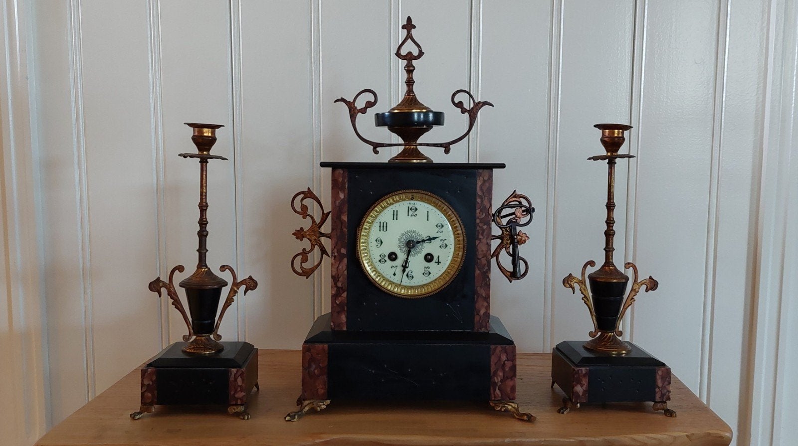 Franse Penduleset. Schouwgarnituur, Antiek en Kunst, Ophalen