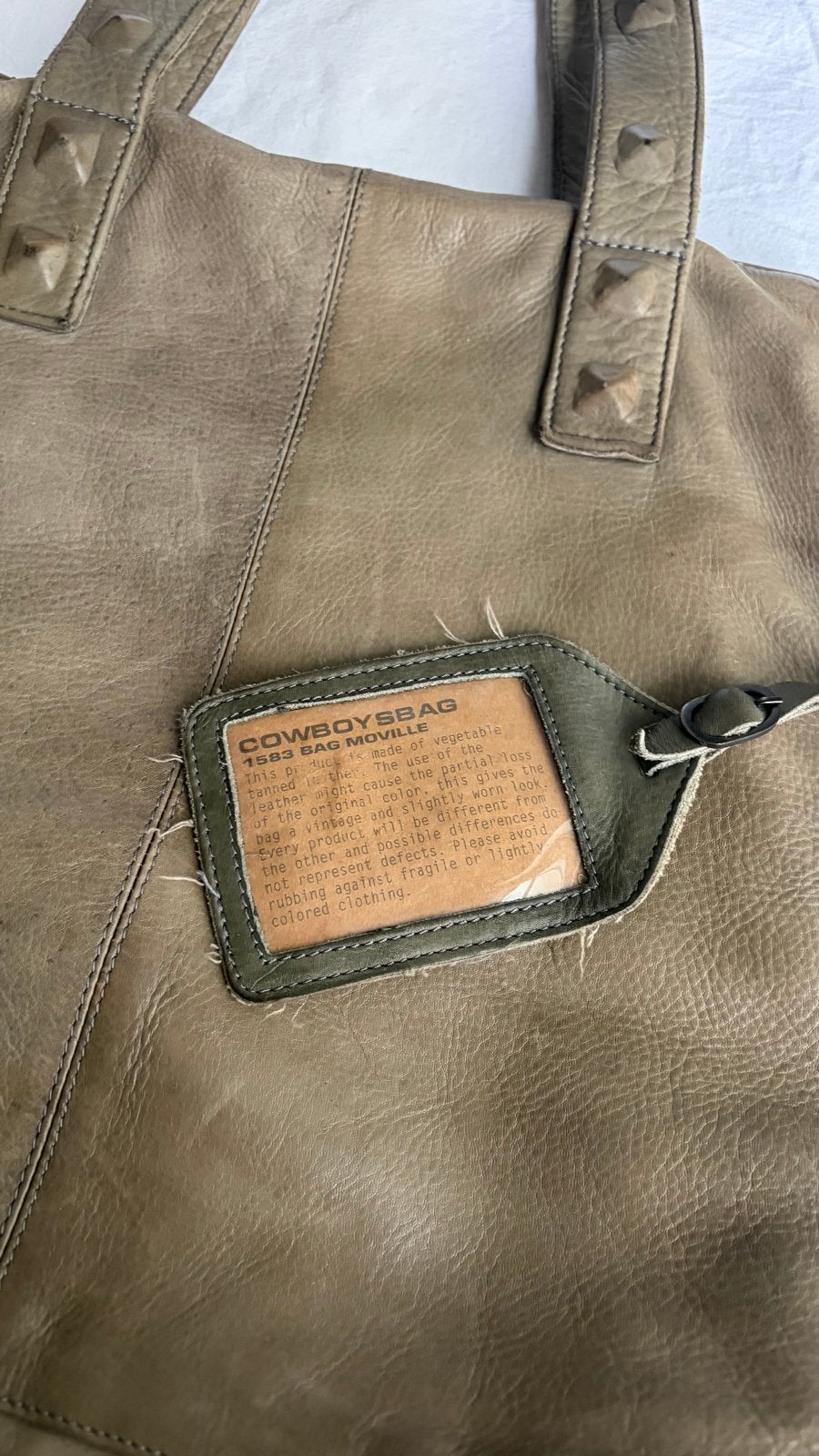COWBOYSBAG Leren Handtas/Schoudertas - Taupe/Bruin, Verzenden, Gebruikt, Bruin, Handtas