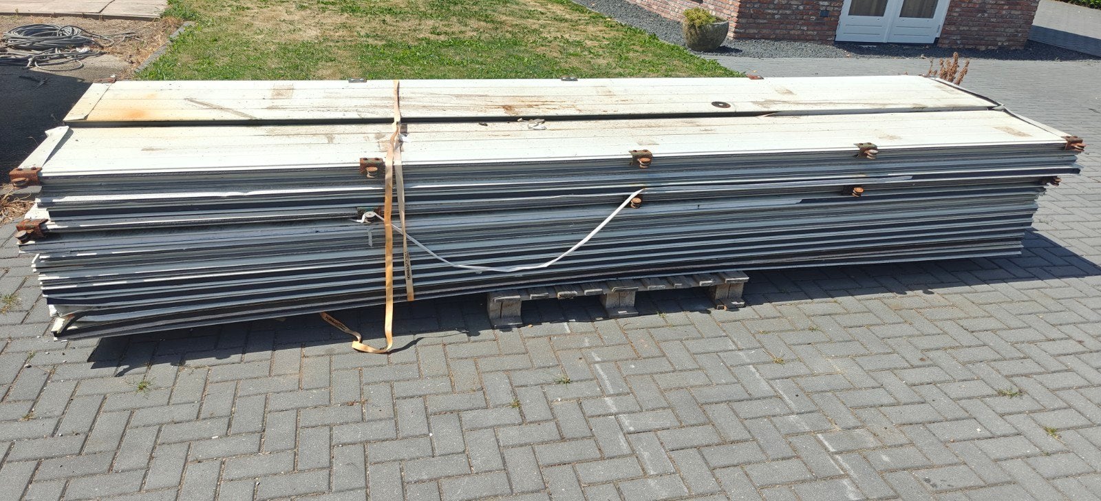 30 roldeurpanelen L 4.20 x B 50 - Prijs bespreekbaar, Ophalen of Verzenden, Gebruikt, 200 cm of meer